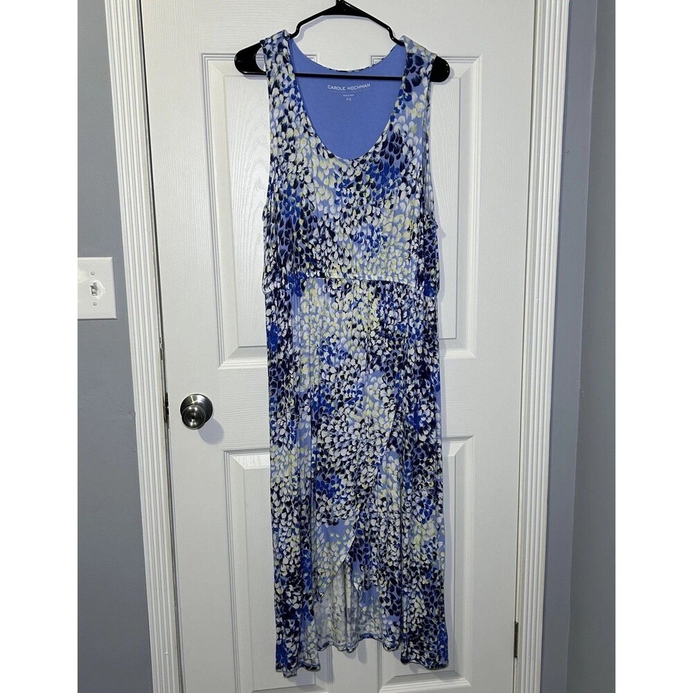 Carole Hochman Gown Women's P1X Blue Graphic Print Sleeveless Chemise Nightgown